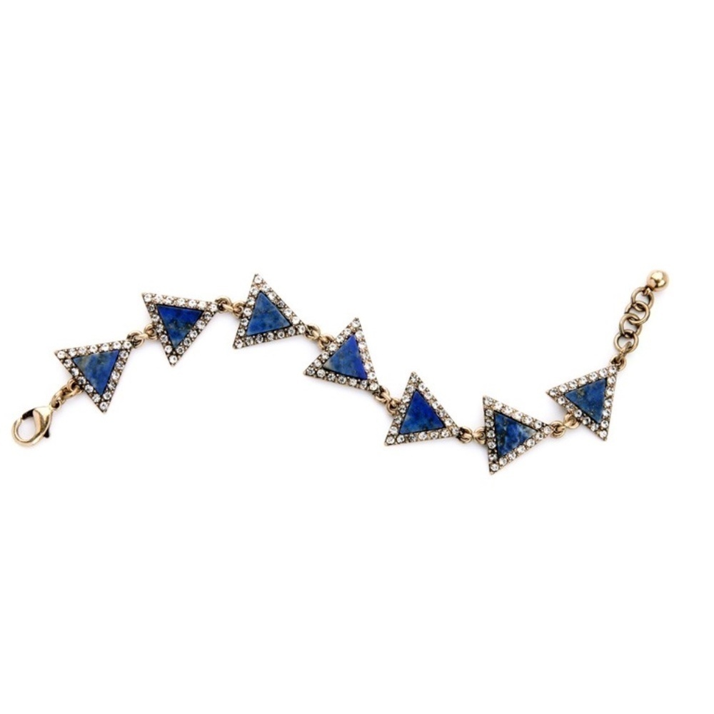 Goldtone Sodalite Crystal Bracelet